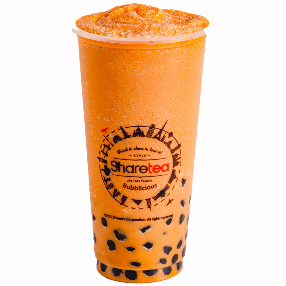 Thai Tea Ice Blended with Pearl